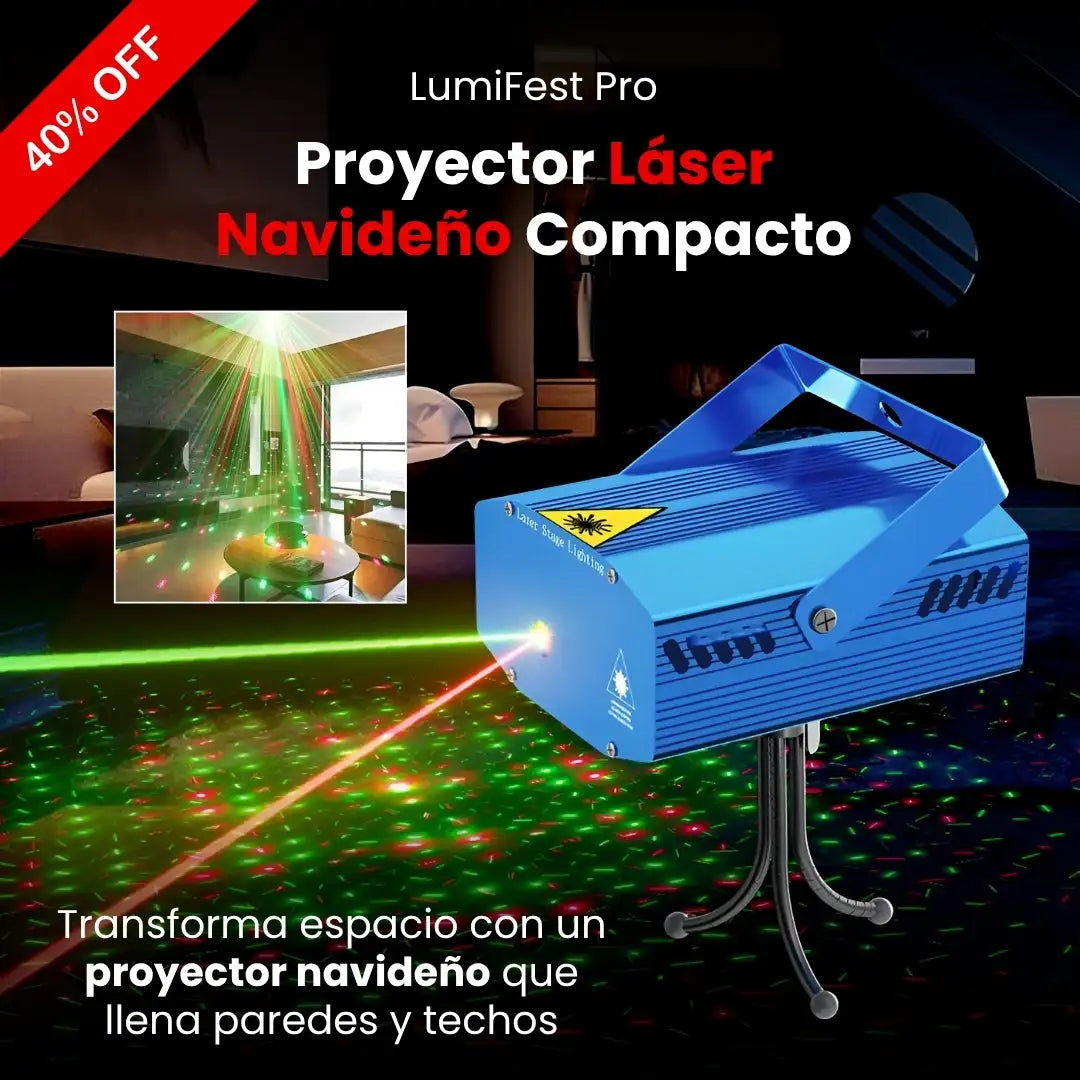 LumiFest Pro — Proyector Láser Navideño Compacto
