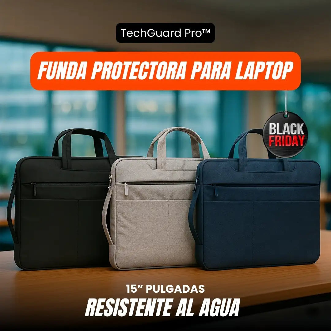 TechGuard Pro™ — Funda Premium Antigolpes e Impermeable para Laptop