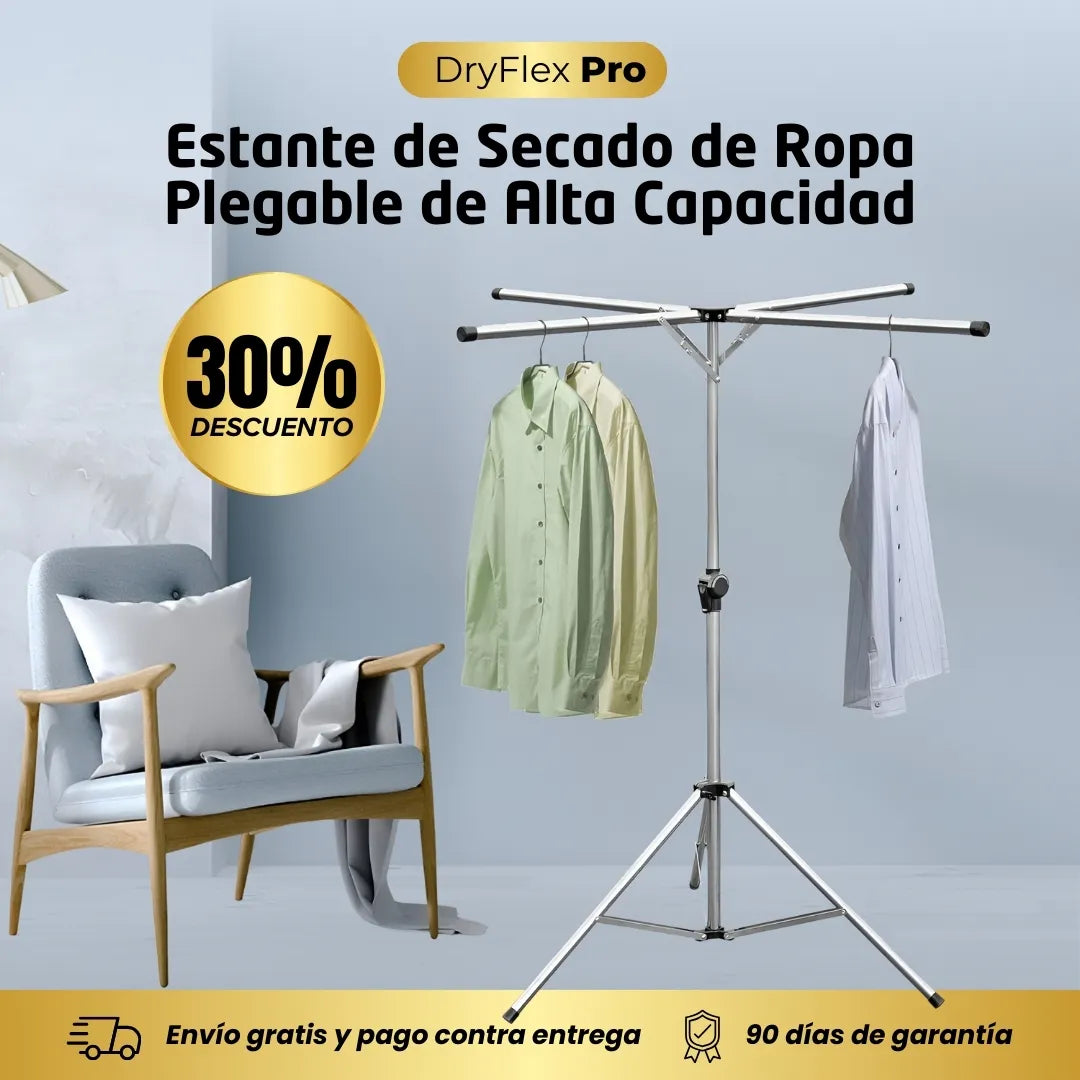 DryFlex Pro - Estante de Secado de Ropa Plegable de Alta Capacidad