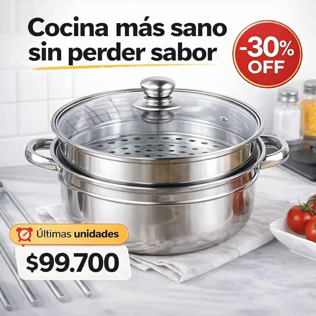 OLLA A VAPOR  DE ACERO