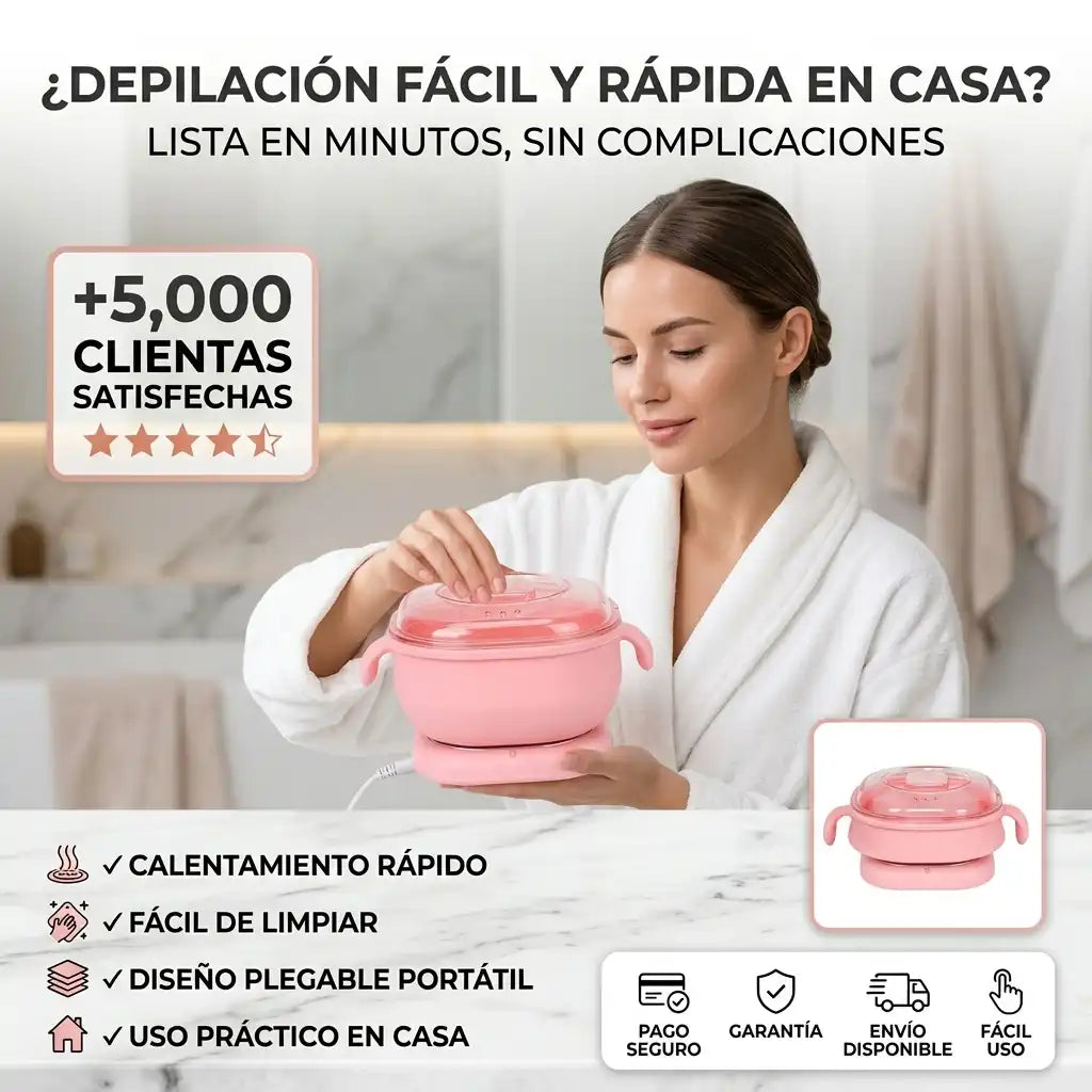 Olla Calentadora de Cera Plegable Portátil